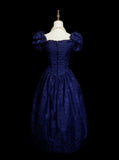 Vintage Ball Gown Royal Blue 1980s With Appliques College Formal Outfit Prom Graduation Dresses For Teens HZ0311