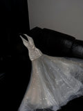Princess Mermaid Halter Champagne Sequins Long Prom Dresses Evening Outfits Formal Dress HZ0311
