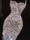 Vintage 80s Wedding Dresses Mermaid Sweetheart Sequins White Long Brides Dress Fitted Bridal Gown HZ0311