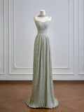Romantic A Line Strapless Sage Green Long Prom Dresses Impress 18th Birthday Outfits Party Gown HZ0311