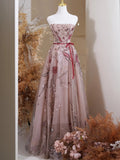 Cute Ball Gown Strapless Floral Tulle Lace Long Prom Dresses Impress 19th Birthday Outfits Prom Gown HZ0311