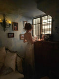 Sparkling Mermaid Spaghetti Strap Champagne Sequined Prom Dress Long Birthday Party Gown Evening Dresses HZ0311