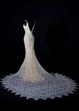 Timeless Wedding Dresses Mermaid Spaghetti Straps Lace White Brides Dress Fitted Long Bridal Gowns HZ0311