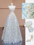 Cute Ball Gown Strapless Floral Tulle For Women Party Dress Long Formal Prom Dresses 20th Birthday Gowns HZ0311