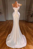 Straps Mermaid Prom Dress Sleeveless With Beads Evening Dress HZ0311