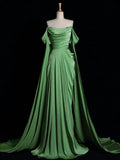 Graceful Mermaid Purple Off the Shoulder Pleats Prom Dress Evening Dresses Party Gowns HZ0311