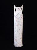 Floral Prom Dress Aesthetic Sheath Strapless With Pleated Style Impress White Long Prom Dresses Party Formal Gowns HZ0311