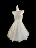 Vintage Ball Gown One Shoulder White Hoco Gowns Short 16th Birthday Dress Homecoming Dresses Cocktail Gown HZ0311