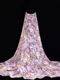 Floral Prom Dress Aesthetic A line Sweetheart With Cape Chiffon Style Impress Long Prom Dresses Party Formal Gowns HZ0311