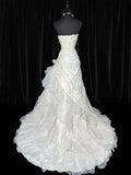 Wedding Dresses Strapless Drop Waist 1950s 1940s Mermaid Strapless Lace With Appliques White Petite/Plus Size Bridal Gown For Women HZ0311