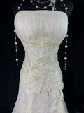 Wedding Dresses Strapless Drop Waist 1950s 1940s Mermaid Strapless Lace Tulle With Appliques White Petite/Plus Size Bridal Gown For Women HZ0311