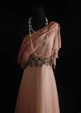 Vintage Prom Dresses 90s Formal A line One Shoulder Pink Chiffon Long Party Gowns Prom Dresses HZ0311