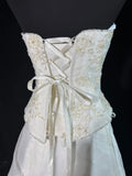 Wedding Dresses Strapless Drop Waist 1950s 1940s 2 Pieces Ball Gown Halter Tulle With Appliques White Petite/Plus Size Bridal Gown For Women HZ0311