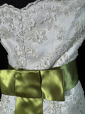Timeless Women's Mermaid Strapless Sleeveless White Lace Long Vintage Fitted 1920s Wedding Dresses HZ0311