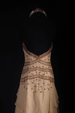 Vintage 90s Prom Dresses Women High Low Chiffon With Beaded Formal Dance Evening Party Gowns HZ0311