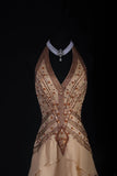 Vintage 90s Prom Dresses Women High Low Chiffon With Beaded Formal Dance Evening Party Gowns HZ0311