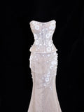 Wedding Gowns Dresses Romantic Mermaid for Bride Sweetheart With Lace Sequin White Petite/Plus Size Bridal Gown For Women HZ0311