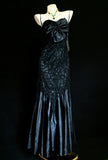 Retro 1950s Mermaid Spaghetti Strap Navy Blue With Lace Bodice For Women Long Prom Dress Birthday Gowns HZ0311