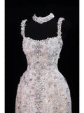 Wedding Gowns Dresses Elegant A Line Square Neck With Beadings Short Petite/Plus Size Bridal Gowns For Women HZ0311