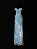 Classy Sheath Spaghetti Straps Blue Sparkly Sequins Style Impress Long Prom Dresses Formal Party Gowns HZ0311
