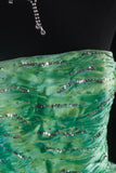 Chic Ball Gown Strapless Green Short 16th Birthday Dress Organza Homecoming Dresses Cocktail Gown HZ0311
