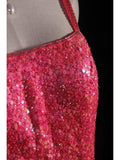 Vintage A line Spaghetti Straps Pink Backless Long Formal Old 1950s Prom Dresses Night Outfits Party Gowns HZ0311