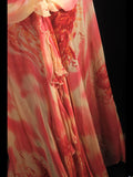 Classy Prom Dresses 1950s Mermaid V Neck Floral Chiffon Vintage Long Parties Gowns Evening Dress HZ0311