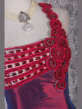 Classy Prom Dresses 1950s Mermaid One Shoulder Floral Burgundy Wine Red Long Parties Gowns Evening Dress HZ0311