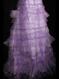 Vintage 70s Ball Gown Sweetheart Lilac Beaded Bodice Pleated Long Prom Dresses Impress 21th Birthday Outfits Prom Gown HZ0311