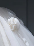 Princess Long Wedding Gowns Ball Gown Off The Shoulder Style for Bride With Short Sleeves Train White Bridal Dresses HZ0311