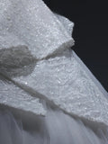 Princess Long Wedding Dress Ball Gown Sweetheart Style for Bride With Sequin Beaded Bodice Train Bridal Dresses HZ0311