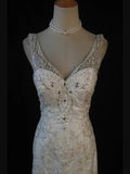 Women's Elegant Mermaid Sheer Tulle Sweetheart Vintage White Wedding Dress for Bride Sweep Train Wedding Dresses HZ0311