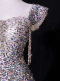 Classy Ball Gown Sweetheart Silver Gray Sequins Long Inspo For Women Girls Formal Party Gowns Long Formal Prom Dresses HZ0311