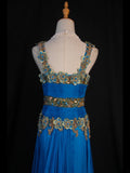 Vintage A Line V Neck 80s With Gold Beaded Appliqued Bodice Long Prom Max Dresses Inspo 18th Birthday Outfit Formal Dress For Women HZ0311