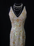 Retro 80s Sheath V Neck Sequins Long Slim Prom Dresses Inspo 22th Birthday Outfit Formal Dress HZ0311