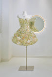 Luxury Ball Gown Sweetheart Green Lace Short 18th Birthday Dress Homecoming Dresses Cocktail Gown HZ0311