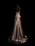Vintage Mermaid Halter Satin With Beaded Gem Long Prom Dresses Party Dress 18th Birthday Outfits Graduation Dress HZ0311