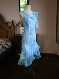 Vintage 1980s Mermaid Blue Knee Length Prom Dresses With Beads Inspiration Party Night Evening Dress 18th Birthday Outfits HZ0311