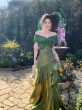 Elegant Mermaid Off The Shoulder Navy Blue Long Prom Dresses 16th Nigh Party Birthday Outfits HZ0311