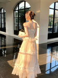 Modest A line Spaghetti Straps Pink Ankle Length Lace Prom Dresses Wedding Guest Dress 20th Party Birthday Outfits HZ0311