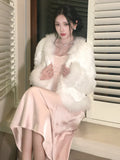 Sexy Mermaid Spaghetti Straps Pink Satin Prom Dresses Wedding Guest Dress 20th Birthday Outfits HZ0311