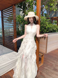 Modest A line Halter White Layered Chiffon Floor Length Prom Dresses 18th Nigh Party Birthday Outfits HZ0311