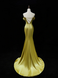 Elegant Mermaid Off The Shoulder Satin Green Long Prom Dresses Impress 18th Birthday Outfits Prom Gown HZ0311