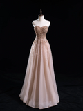 Vintage Ball Gown Sweetheart Pink Tulle Long Prom Dresses Impress Sweet 16 Birthday Outfits Prom Gown HZ0311
