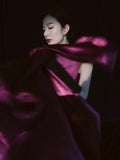 Sexy A Line Strapless Fuchsia Satin With Split Long Prom Dresses Impress 18th Birthday Outfits Prom Gown HZ0311